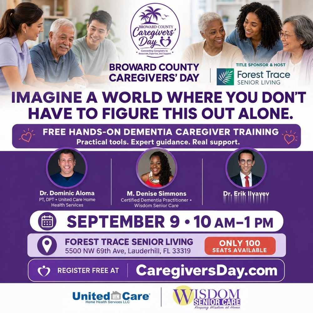 Official flyer for Broward County Caregivers’ Day, September 9, 2026
